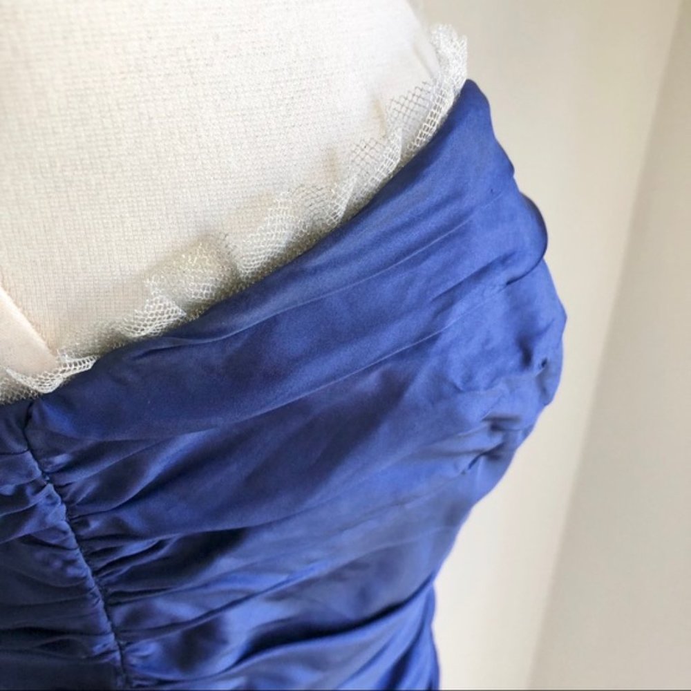 Betsey Johnson Silk Blue Cocktail Dress - Picture 4 of 6